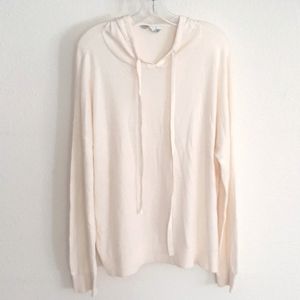 Cream cashmere hoodie sweater size XXL